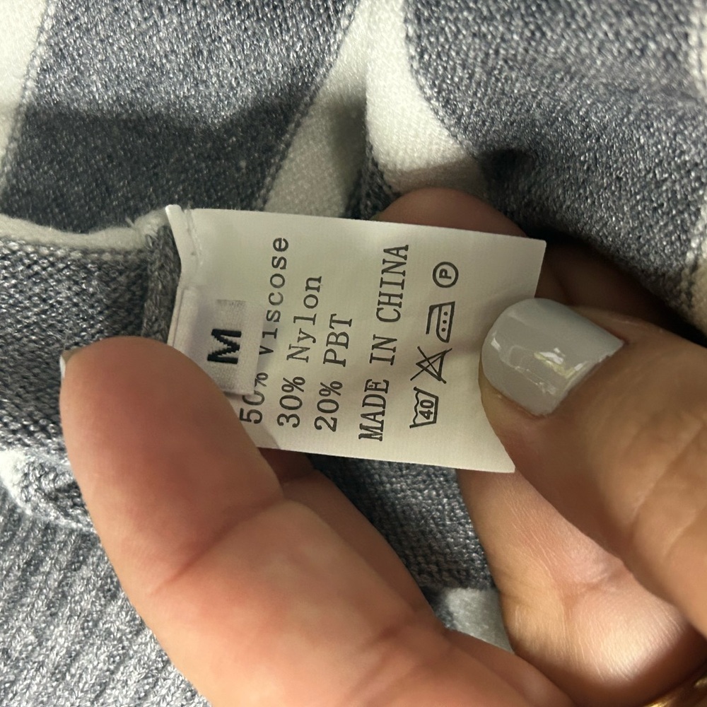 Gray Striped Midi Skirt